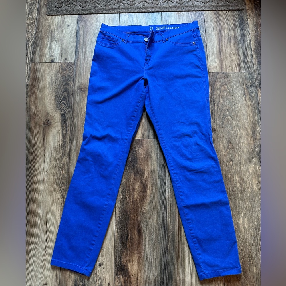 New York & Company Blue Skinny Pants